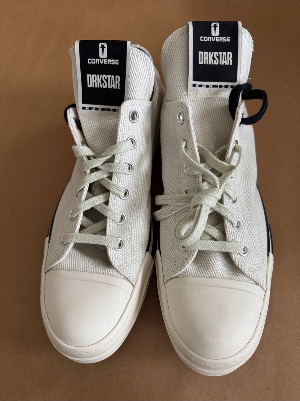 Converse Darkstar Canvas Low-Top Sneakers in Off-White with Black Accents